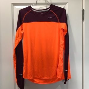 Nike Running Miler longsleeve shirt Hokies
